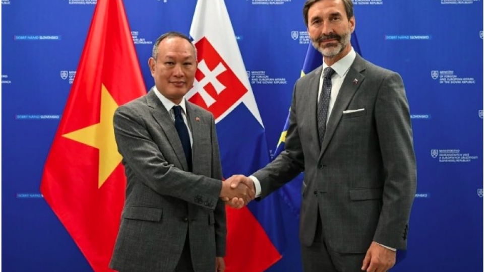 Vietnamese Ambassador Pham Truong Giang meets Slovak Minister of Foreign Affairs Juraj Blanár.jpg