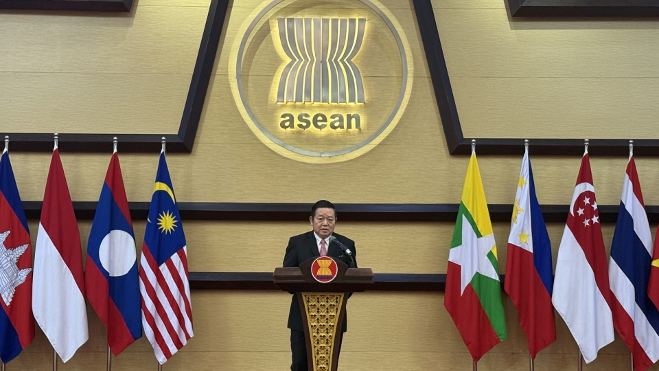 tru so ASEAN, ban thu ky ASEAN, logo ASEA, tong thu ky ASEAN Kao Kim Hourn -vov.jpg