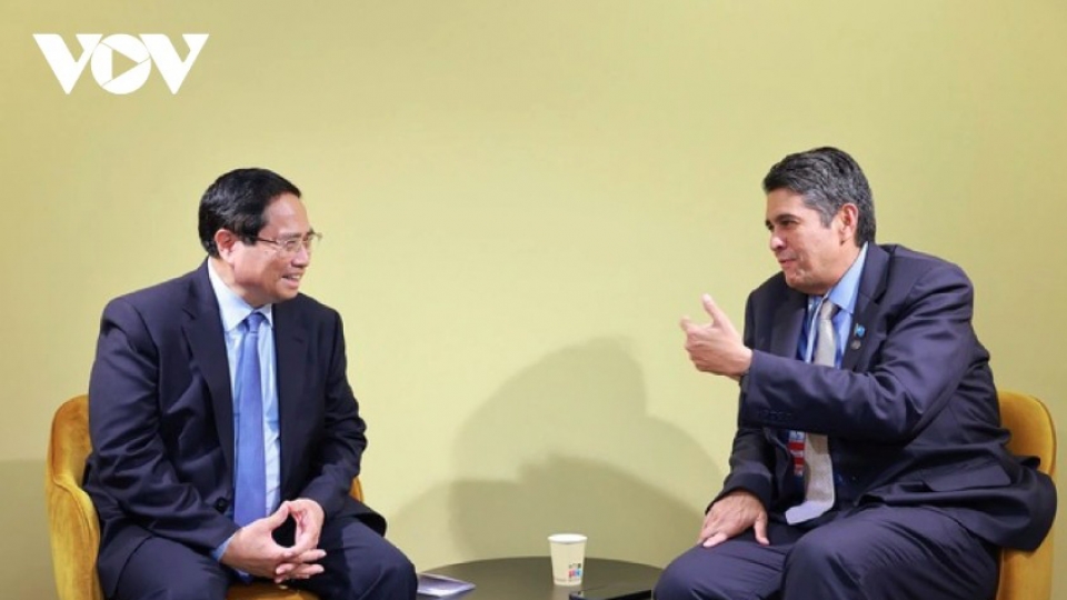 Prime Minister Pham Minh Chinh meets President of Palau Surangel Whipps Jr pict 1.jpg