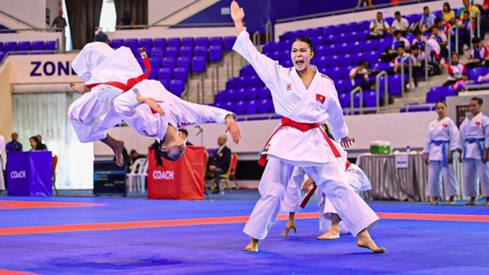 Karate fighters bring home 11 gold medals at SEA championships