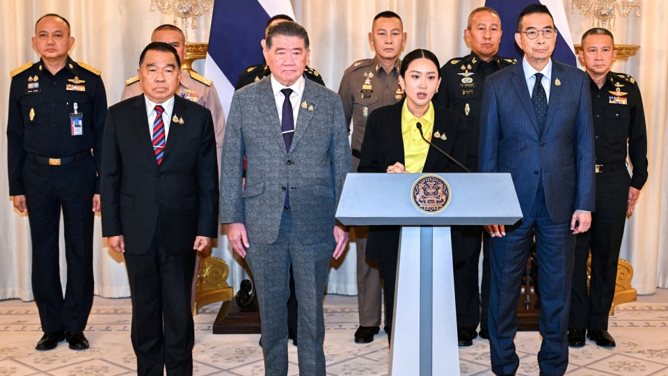 thu tuong Thai Lan Paetongtarn Shinawatra tra loi bao gioi, thu tuong Thai Lan hop bao 19-6-2025 -reu.jpg