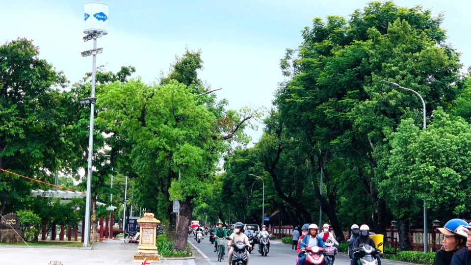 Đường Lê Lợi được chọn là tuyến kiểu mẫu đầu tiên, với 100% trạm BTS được tích hợp trong cột đèn đô thị đồng bộ, hài hòa kiến trúc cảnh quan.jpg