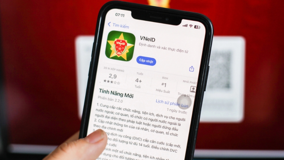 Nhiều tính năng mới vừa được bổ sung vào ứng dụng VNeID