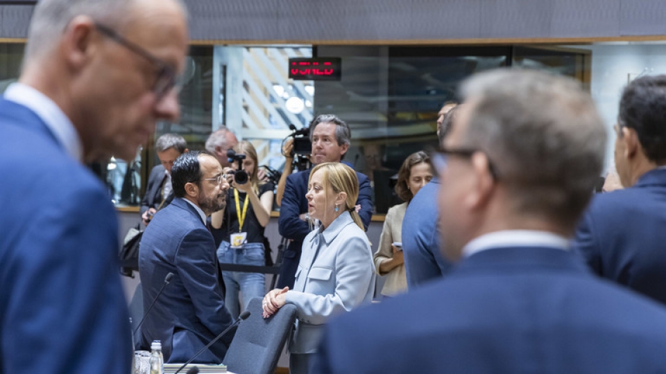 Các nhà lãnh đạo EU họp tại trụ sở Hội đồng Châu Âu, Brussels, Bỉ. Ảnh RT.jpg
