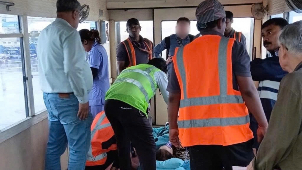 The Danish passsenger has been disembarked at Kolkata Airport for emergency medical treatment.jpg