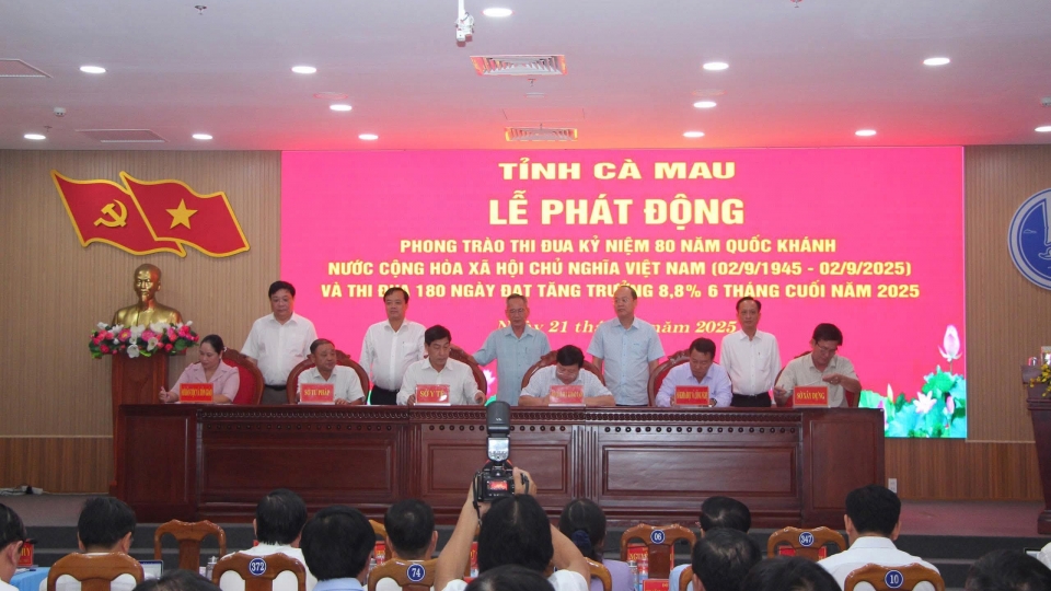 Cà Mau: Thi đua 180 ngày đạt tăng trưởng 8,8%