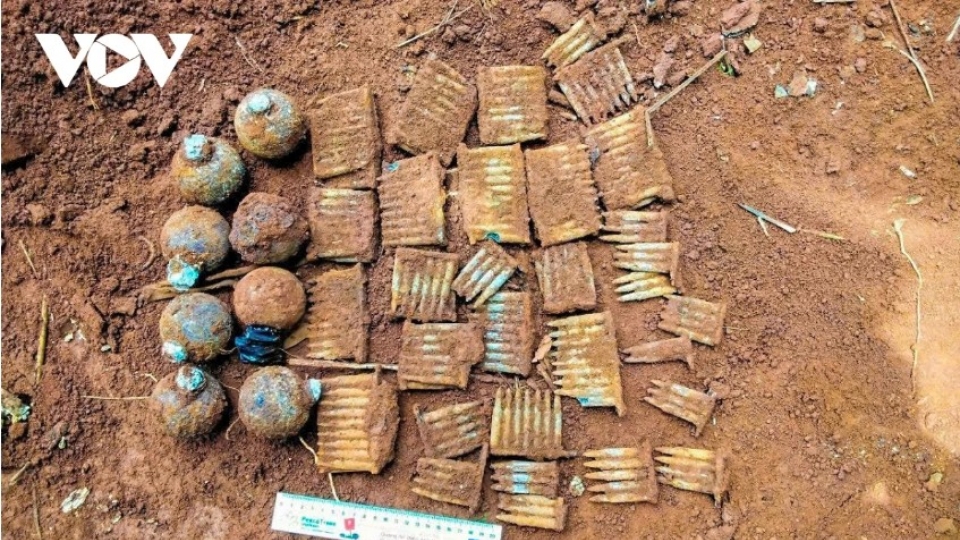 Hundreds of unexploded explosives safely disposed in Quang Tri