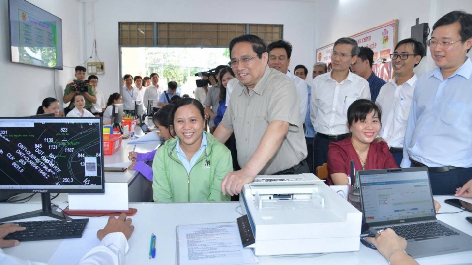 Thủ tướng Phạm Minh Chính kiểm tra mô hình hành chính mới tại An Giang, Đồng Tháp