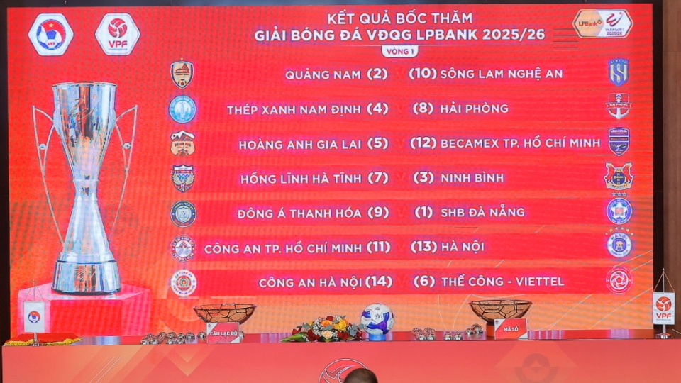 Vòng đầu tiên V-League 2025/2026: Hiện tượng đối đầu