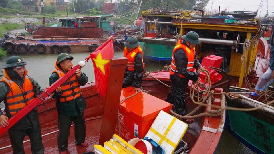 Biên phòng Ninh Bình thành lập 4 đoàn kiểm tra công tác chống bão tại các điểm xung yếu