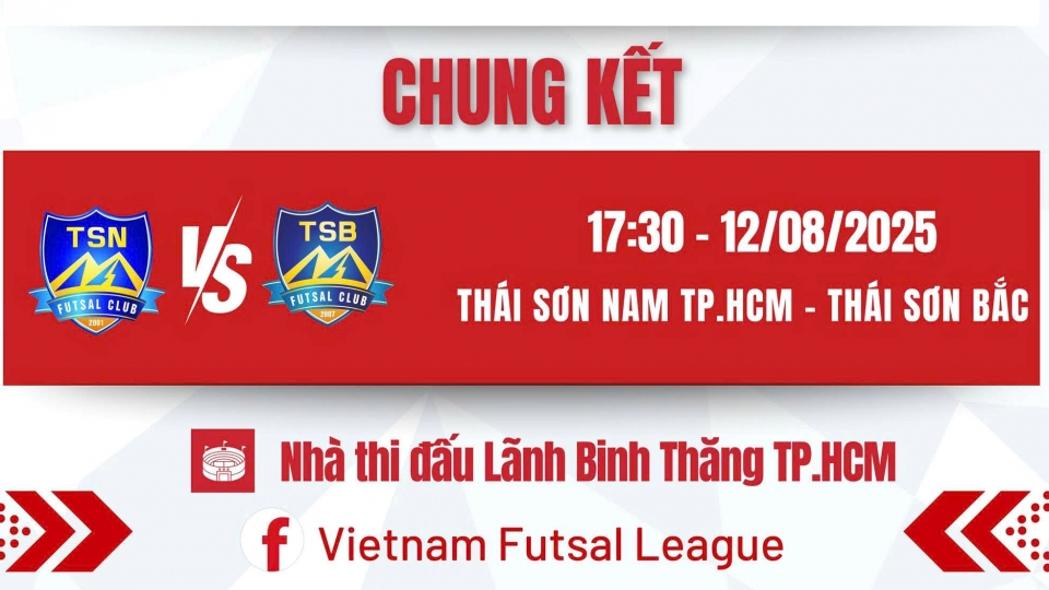 Lịch thi đấu và trực tiếp chung kết giải Futsal HDBank Cúp Quốc gia 2025, Thái Sơn Nam đối đầu với Thái Sơn Bắc..jpg