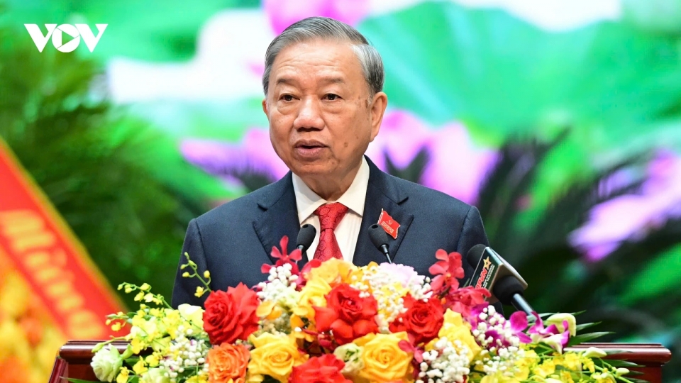 Party General Secretary To Lam speaks at the 12th Party Congress of the Vietnam People's Army 2.jpg