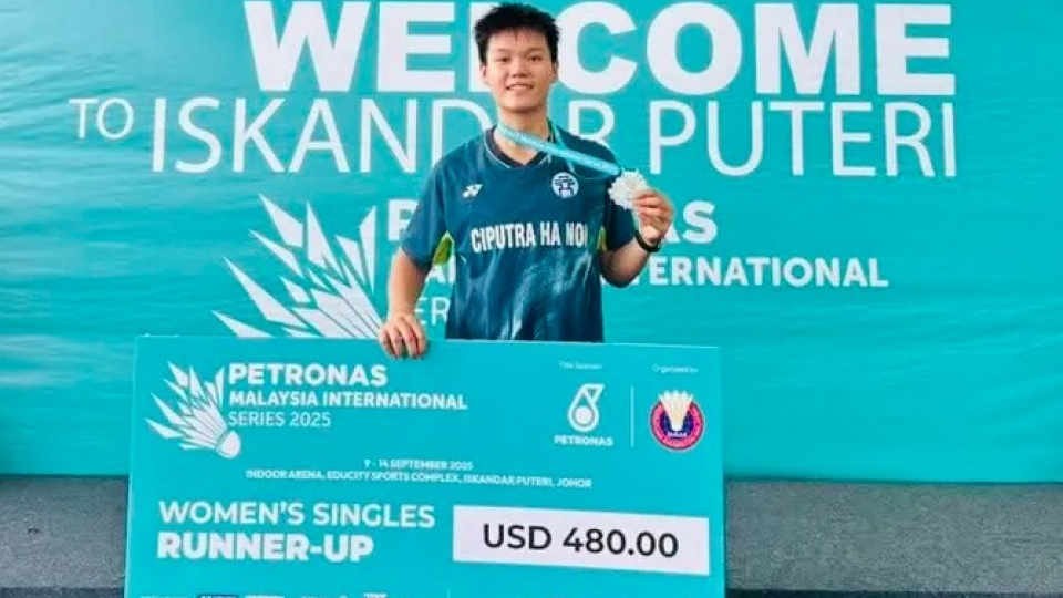 Bich Phuong finishes runner-up at Malaysia International Series 2025
