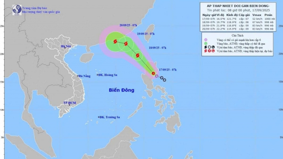 Tropical depression likely to strengthen into storm in East Sea