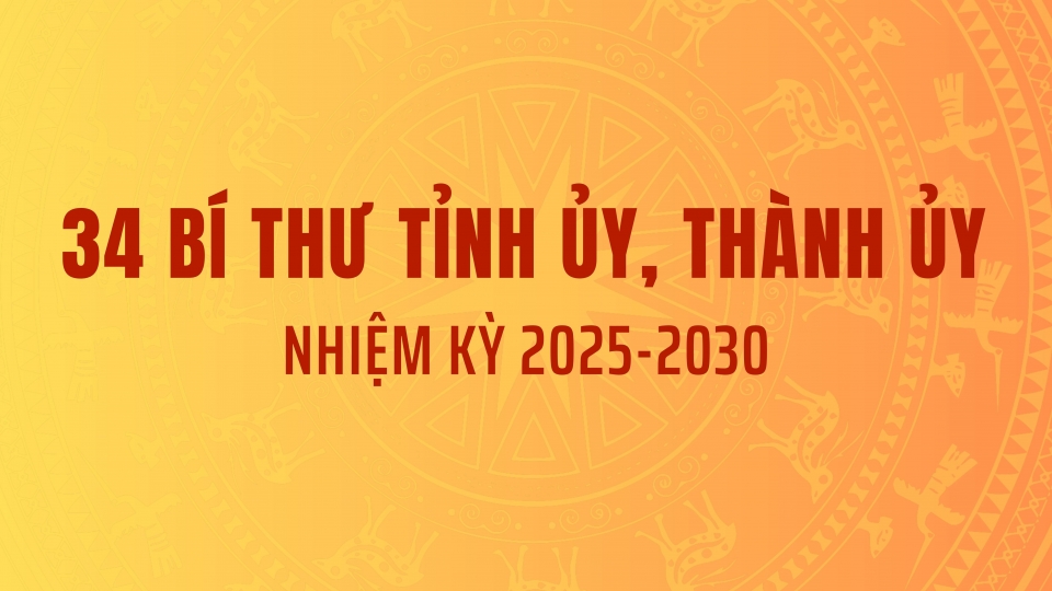 Danh sách 34 Bí thư Tỉnh ủy, Thành ủy nhiệm kỳ 2025-2030-cover.jpg