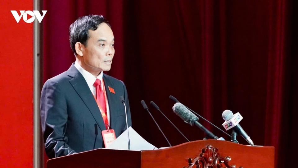 HCM City Party Committee Tran Luu Quang speaks at the congress on October 14.jpg