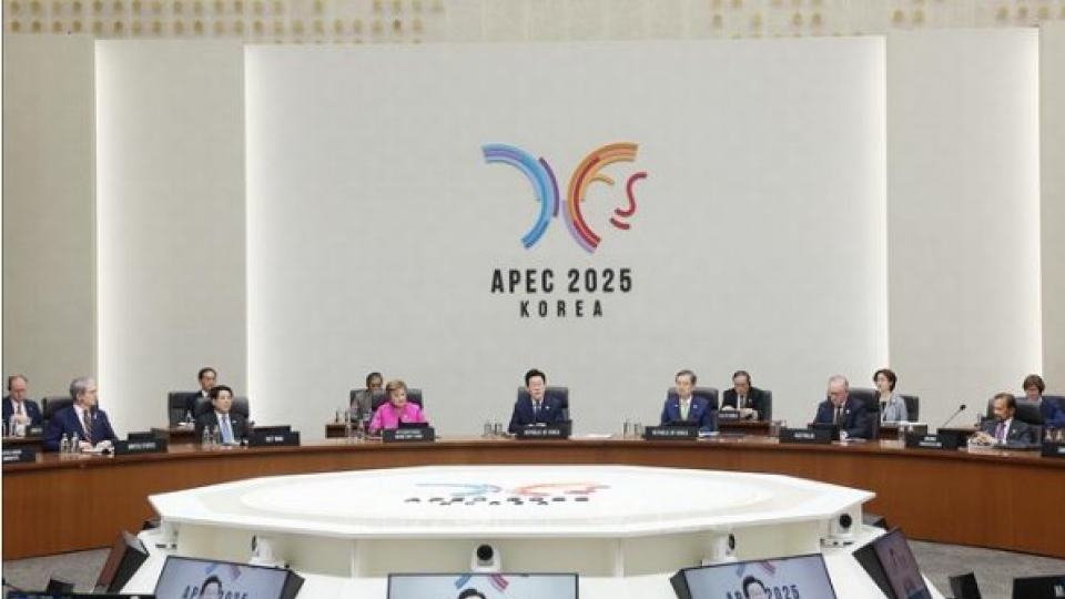 President Luong Cuong and leaders of APEC economies at the 32nd APEC Economic Leaders’ Meeting.jpg