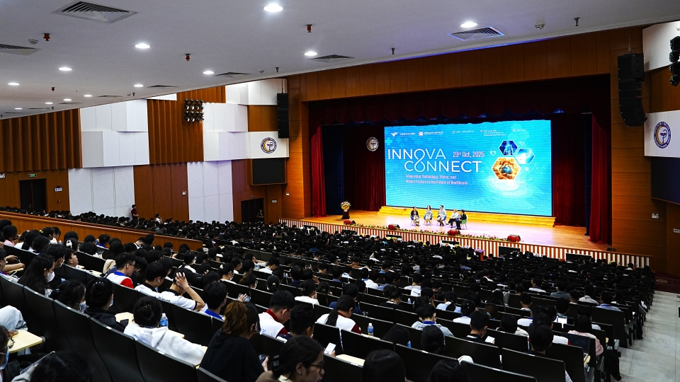 VOV - Không gian diễn ra Hội thảo tại trường Đại học Y dược Cần Thơ.JPG