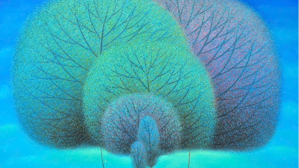 “Spring Arrives” by painter Vu Cong Dien, oil on canvas.jpg