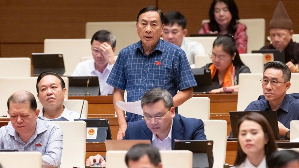 Deputy Pham Van Hoa of Dong Thap province expressed concern about the understaffing at the commune level.jpg