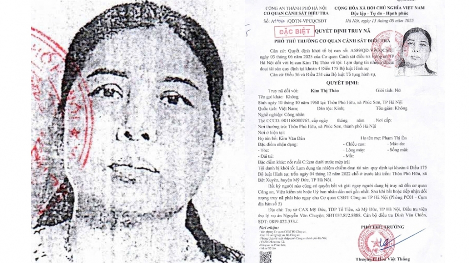 Truy nã chủ hụi Kim Thị Thảo ở Hà Nội ôm tiền tỷ bỏ trốn