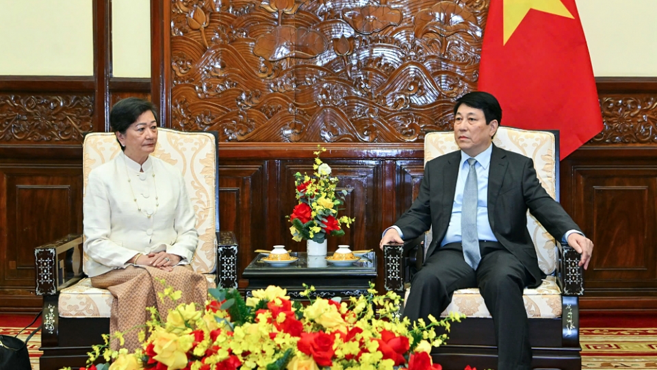 President Luong Cuong made the remarks during a reception in Hanoi on December 29 for outgoing Cambodian Ambassador Chea Kimtha..jpg