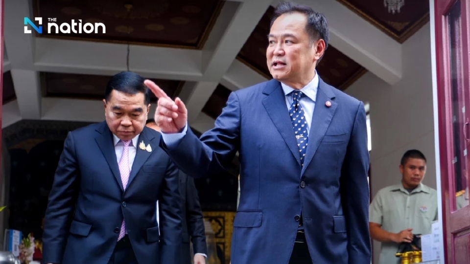 thu tuong Thai Lan Anutin Charnvirakul , Thai L an chi tay, cang thang Thai Lan Campuchia o bien gioi -the nation.jpg