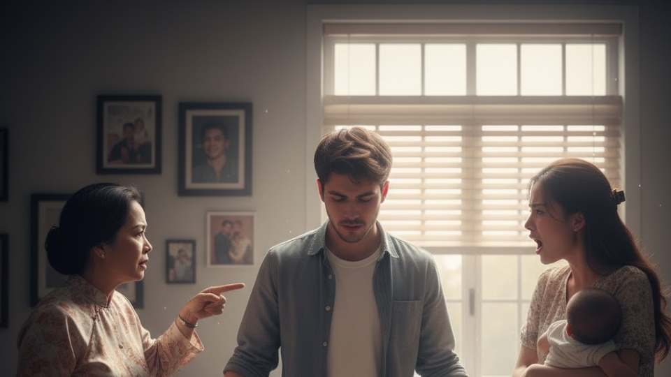 Mẹ và vợ mâu thuẫn, tôi là kẻ đứng giữa "hai làn đạn"