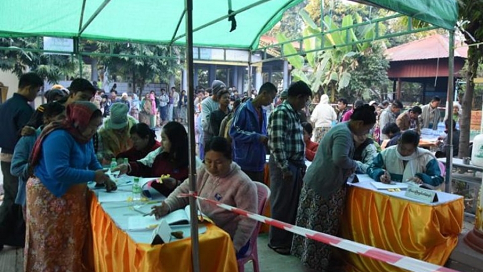 dan Myanmar bo phieu, bau cu Myanmar 1-2026, tong tuyen cu Myanmar -truyen thong nha nuoc Myanmar.jpg