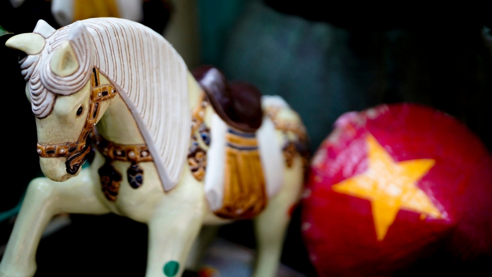 A closer look at a unique collection of ceramic horses for Tet