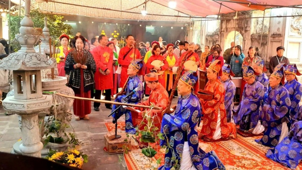 Ngoc Ha village guardian deity festival has been preserved and held annually.jpg