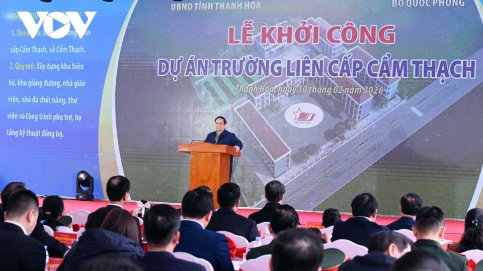 PM attends Cam Thach mountain school groundbreaking in Thanh Hoa 3.jpg