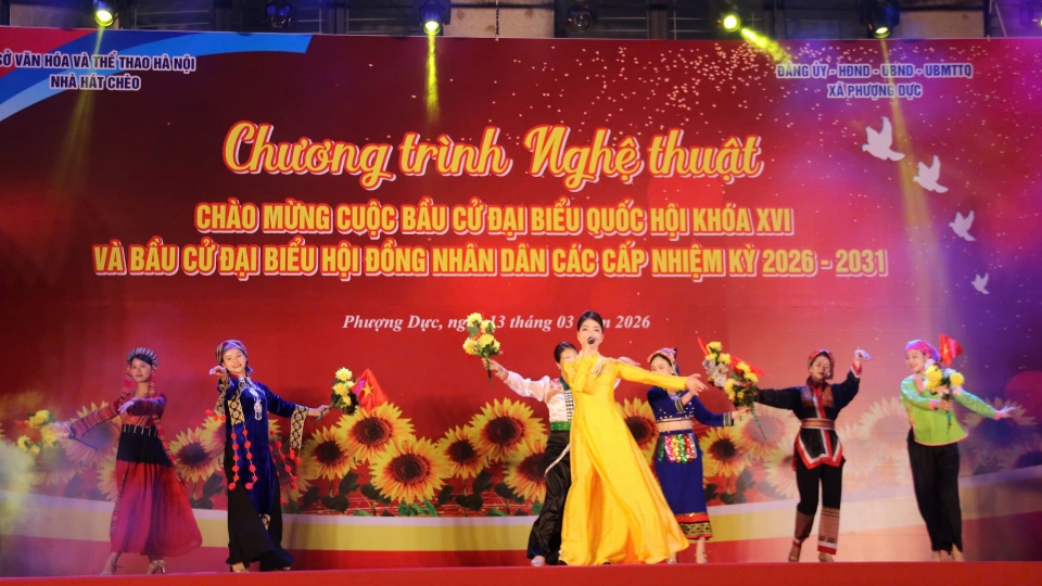 Đêm nghệ thuật “Màu cờ tôi yêu” chào mừng bầu cử đại biểu Quốc hội khóa XVI