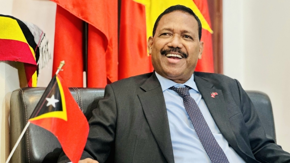 dai su Timor-Leste tai Viet Nam João Pereira (Joao Pereira, co Timor-Leste, quoc ky Dong Timor -vov1.jpg