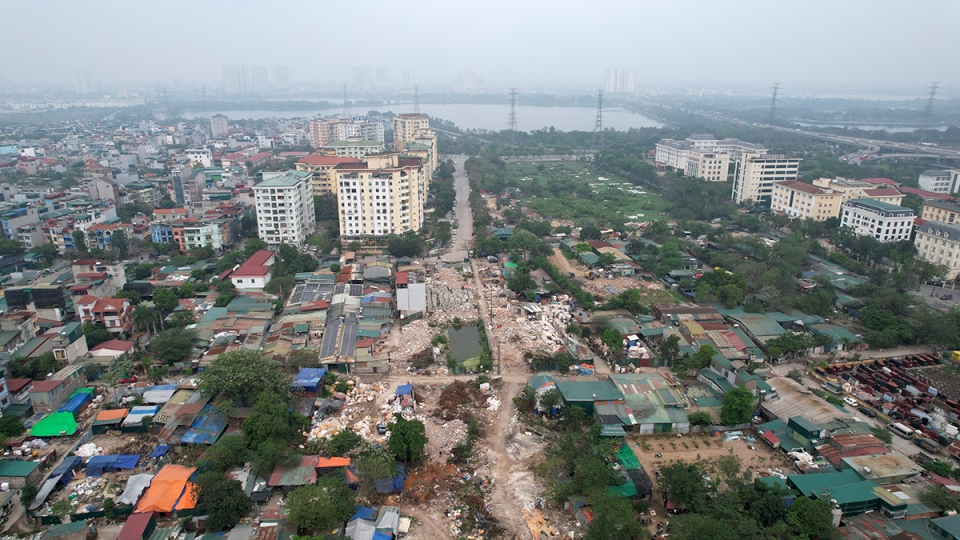 Cận cảnh sau giải phóng mặt bằng tuyến đường 472m nối Đồng Tàu – Giải Phóng