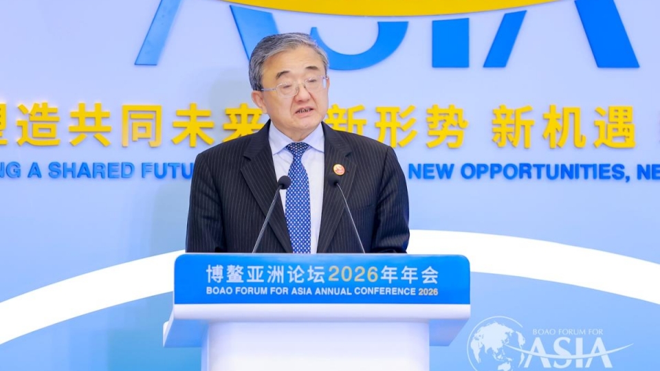 Ông Lưu Chấn Dân phát biểu tại Hội nghị thường niên Diễn đàn châu Á Bác Ngao BRA mới đây. Ảnh BRA.jpg