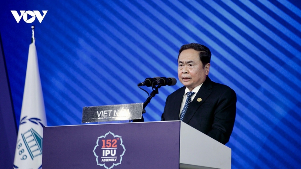1. National Assembly Chairman Tran Thanh Man addresses the general debate of IPU-152.jpg