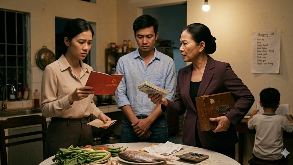 Nghẹt thở khi mẹ chồng kiểm soát chi tiêu từng mớ rau con cá
