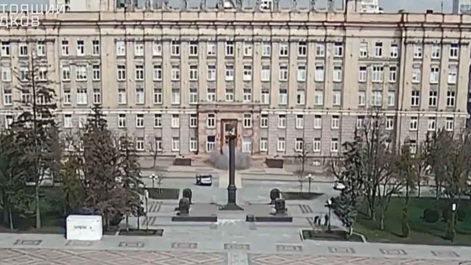 tru so chinh quyen tinh Belgorod (Nga), UAV tap kich vao Nga, UAV phat no -telegram gladkov.jpg