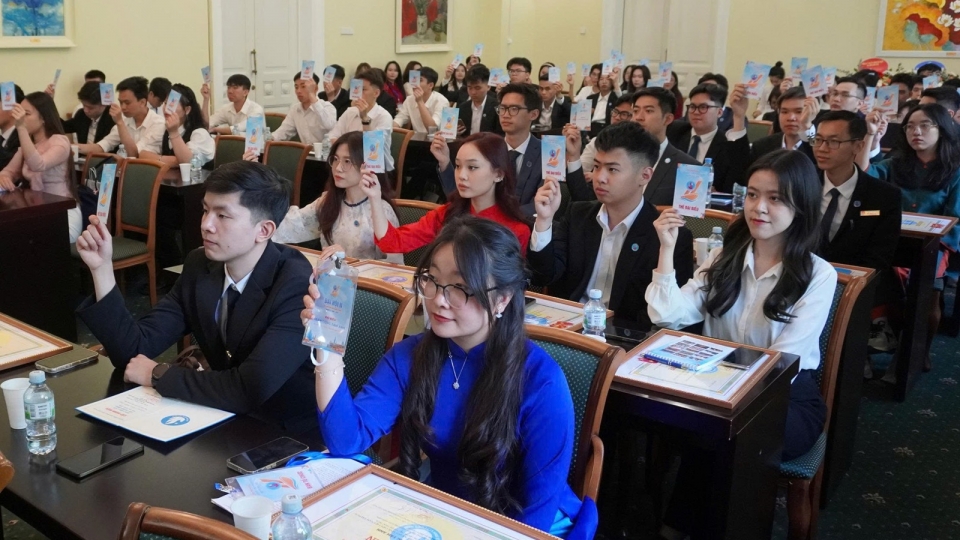 bieu quyet Dai hoi Hoi sinh vien Viet Nam tai Nga, 5-2026 -vov.jpg