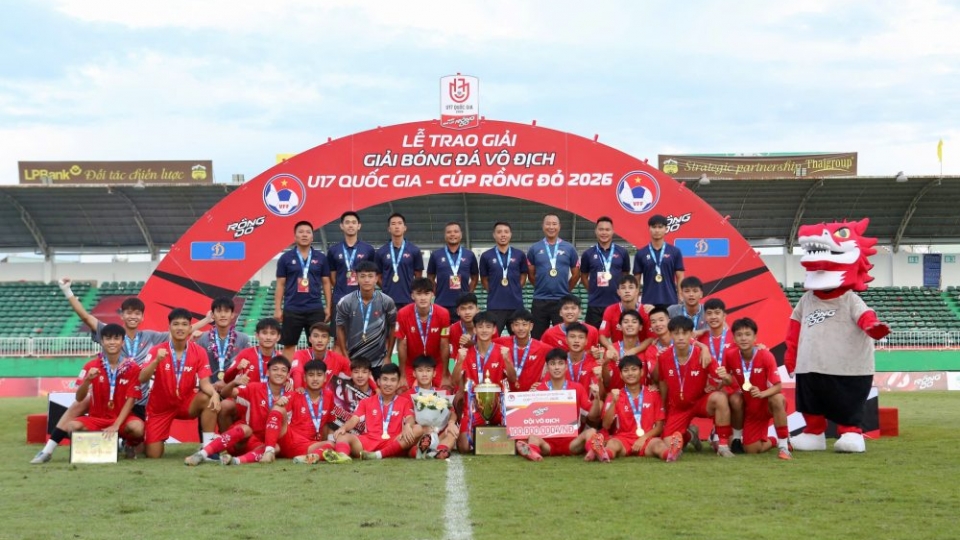 Chùm ảnh lễ trao giải bóng đá U17 Quốc gia 2026