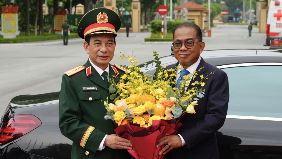 Đại tướng Phan Văn Giang chủ trì lễ đón Bộ trưởng Quốc phòng Malaysia