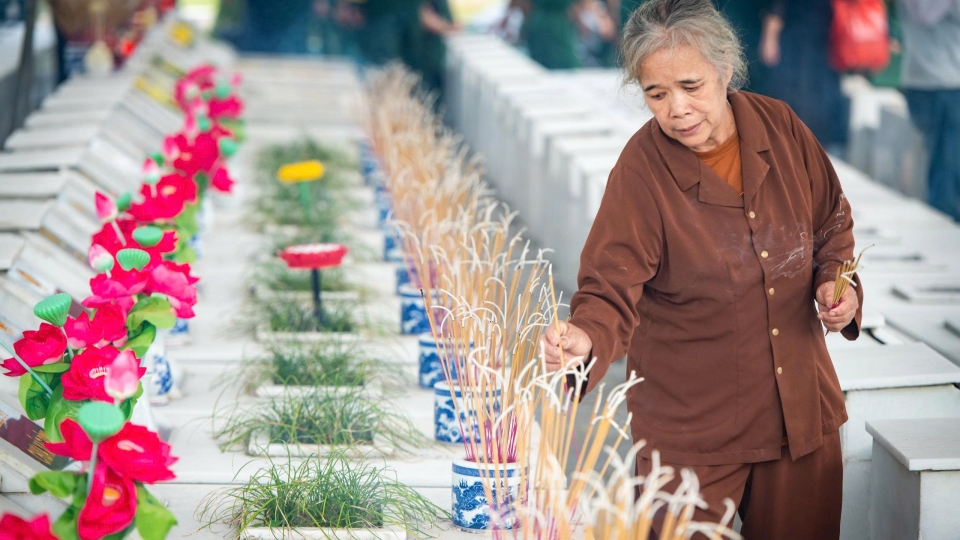Nơi an nghỉ của 93 hài cốt liệt sĩ tại Nghĩa trang liệt sĩ Vị Xuyên