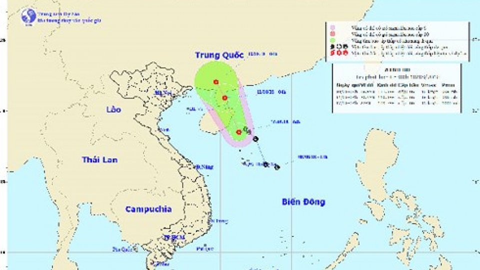 Tropical depression formed north-west of Hoang Sa archipelago