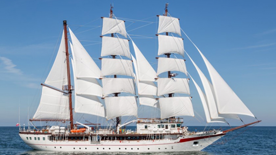 Polish-built sailing ship for Vietnam Navy on sea trials