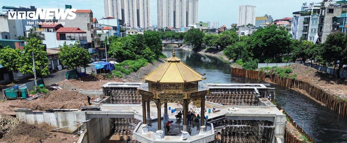 Thiết kế độc lạ của đập tràn giữ nước đầu tiên trên sông Tô Lịch