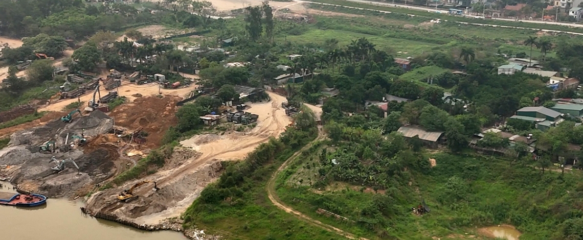 Hiện trạng khu đất 20ha xây công viên đầu tiên tại Trục Đại lộ cảnh quan sông Hồng