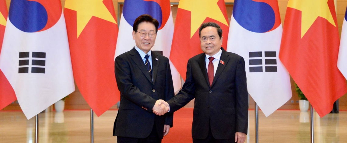 Chủ tịch Quốc hội Trần Thanh Mẫn hội kiến Tổng thống Hàn Quốc Lee Jae Myung