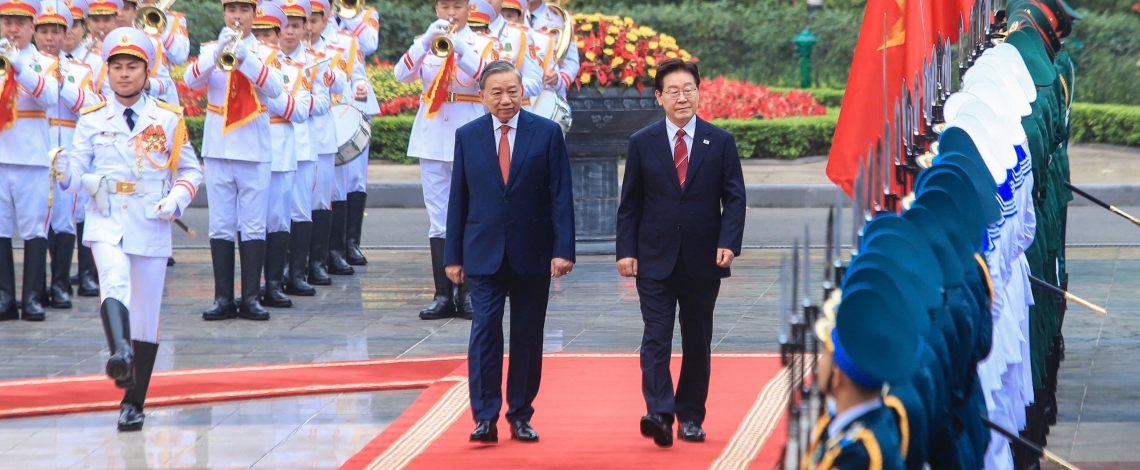 Toàn cảnh lễ đón chính thức Tổng thống Hàn Quốc Lee Jae Myung