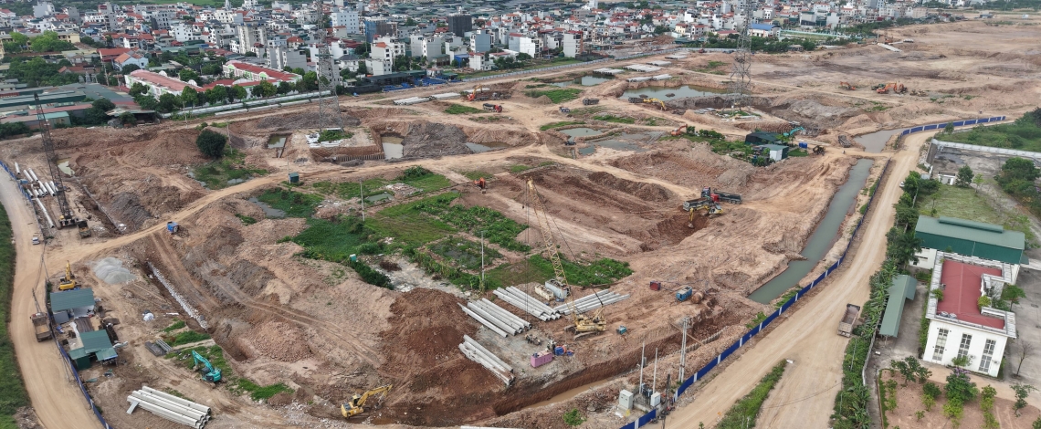 Hàng loạt hồ điều hòa phía Tây Hà Nội tăng tốc thi công, chống ngập mùa mưa 2026